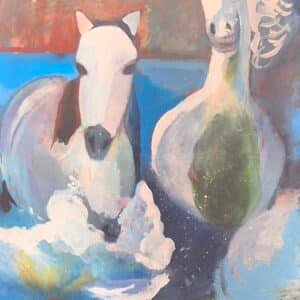 Galop sauvage sur l'écume