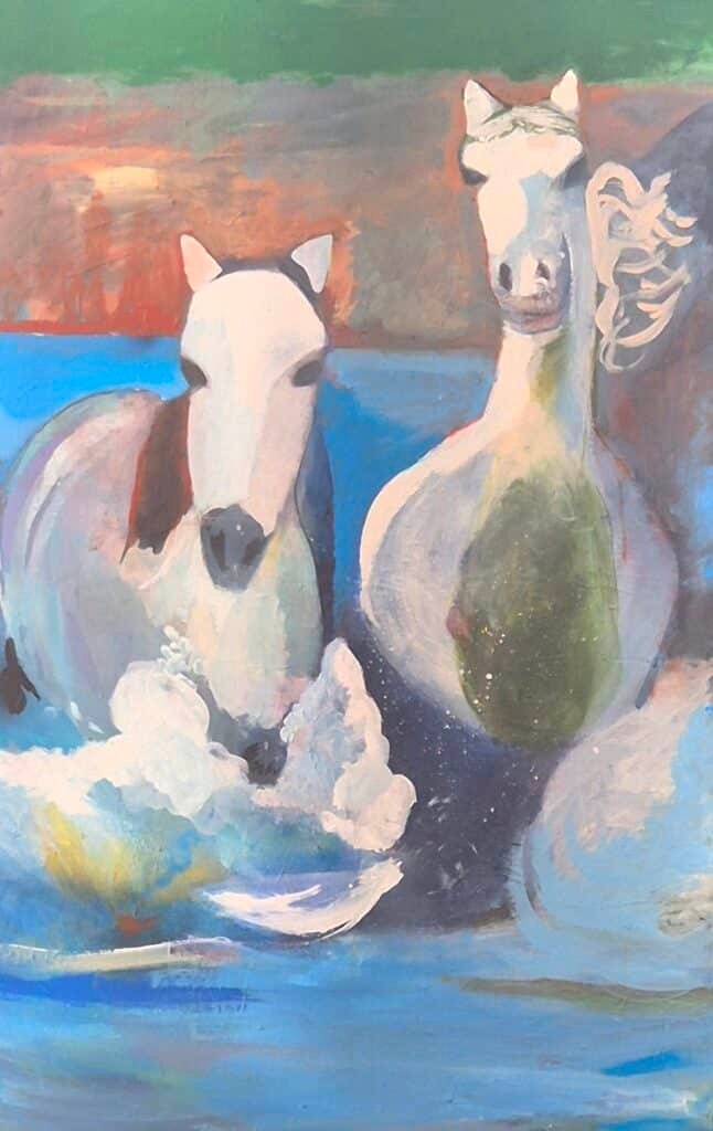 Galop sauvage sur l'écume